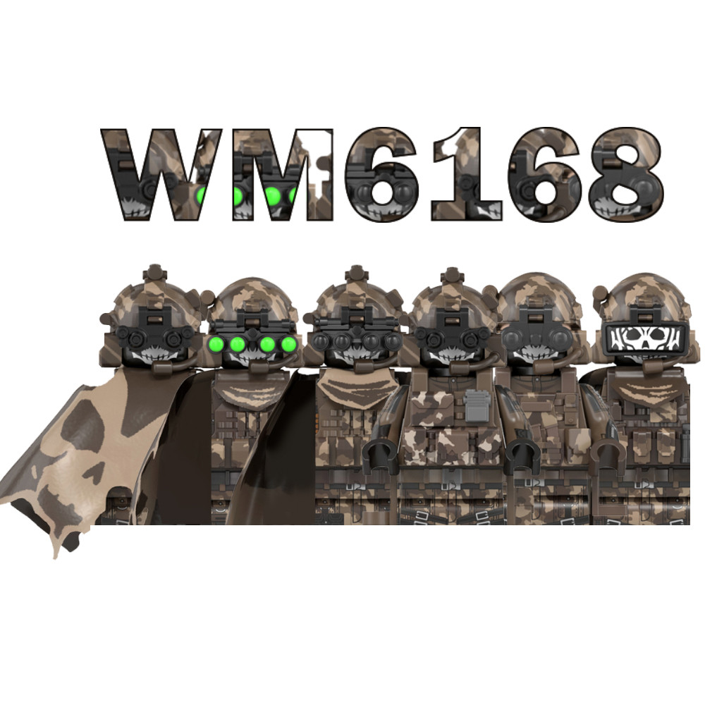 WM6168 Soldier Action Figures Small Collectible Figurines, Desktop Decorative Statues, Educational T