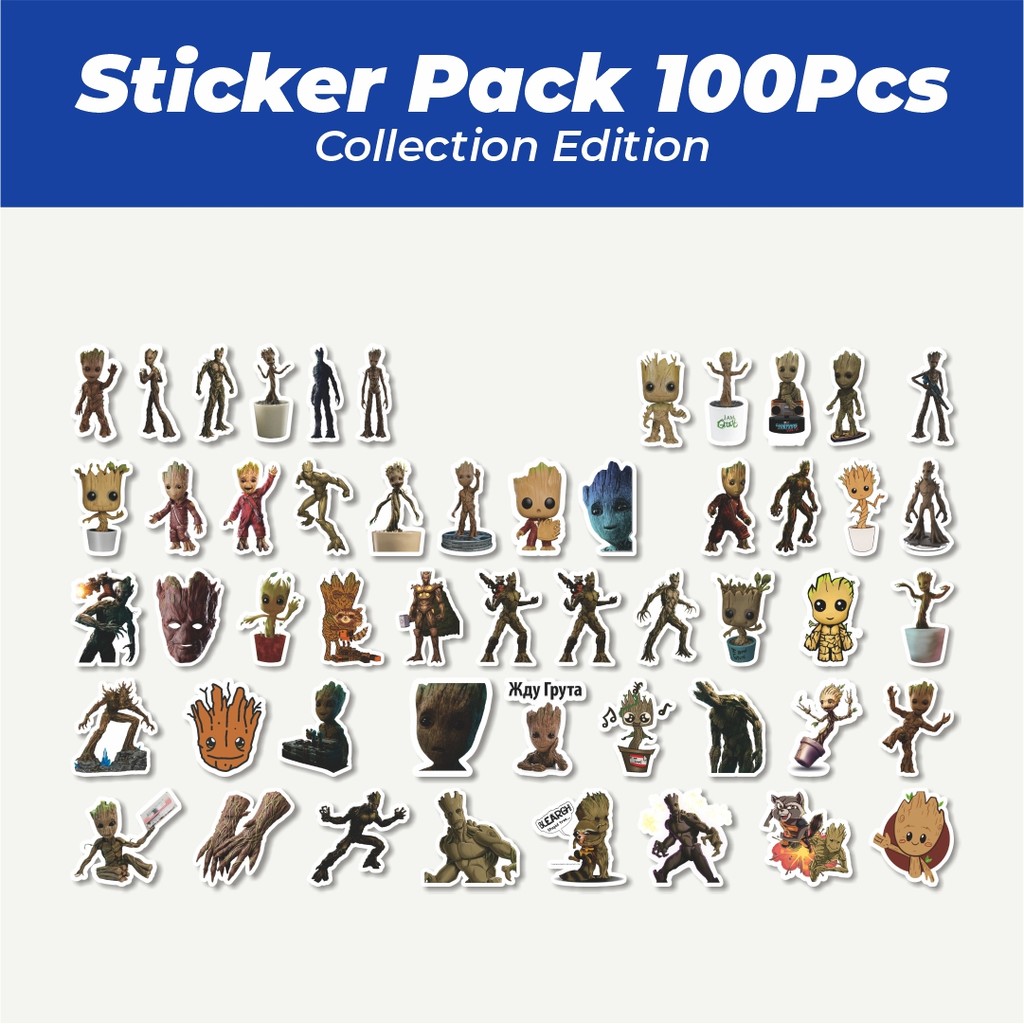

Hot Stiker Groot Series A Marvel Superhero Lucu Anti Air Stikers Berperekat Waterproof Sticker Decal Buat Motor Helm Buku Journal Koper Casing HP Laptop Botol Minum