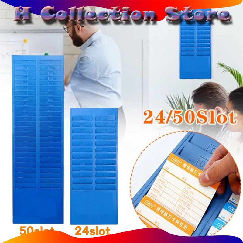 

New [COD] Isi 24/50 Sheet Rak Tempat Kartu Absensi Rak Absensi Kartu Tempat Kartu Absen Karyawan Rak Kartu Absen Rak Kartu AbsensiPremium