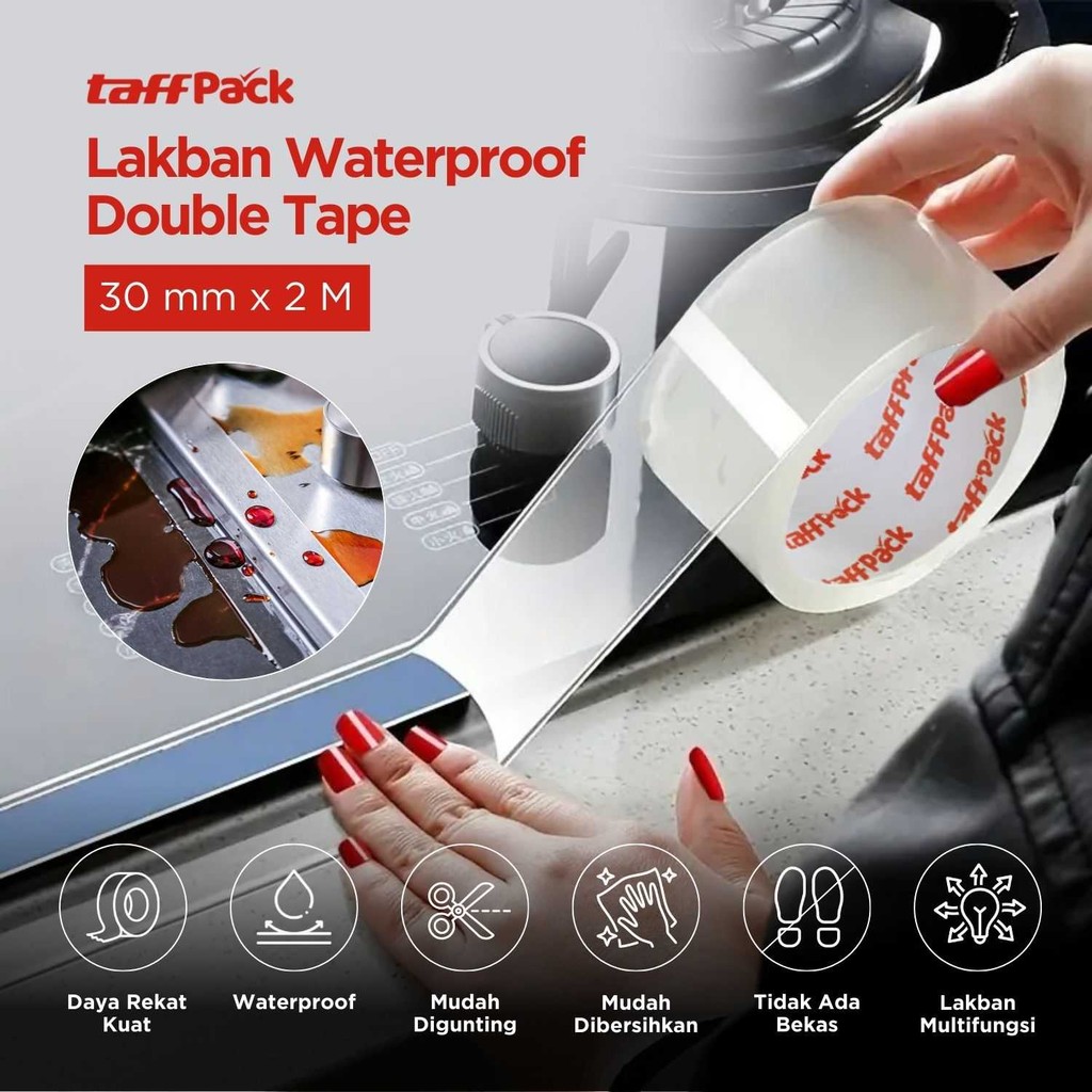 

Lakban Waterproof Dapur Kitchen Sink Seal Double Tape 30mm - NJD11