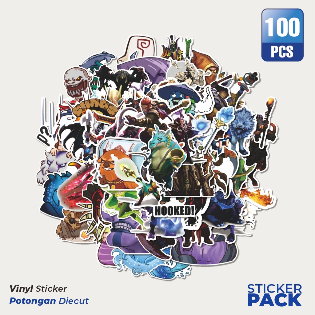 

Stiker Vinyl Stiker Defend Of The Ancient - DOTA Series 4 Waterproof Aesthetic- Untuk Laptop, Motor, dan Helm - Paper Stationery Pack