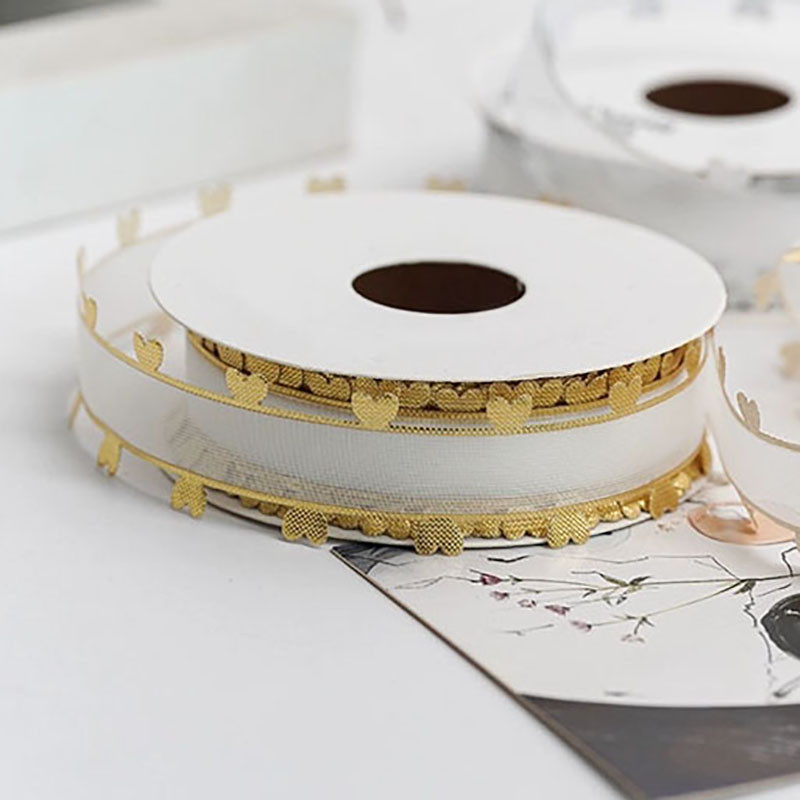 

New 25mm Love Shaped Ribbon Lace DIY Cake Gift Box Packaging Ribbon /Wedding Dress Ribbon Lace