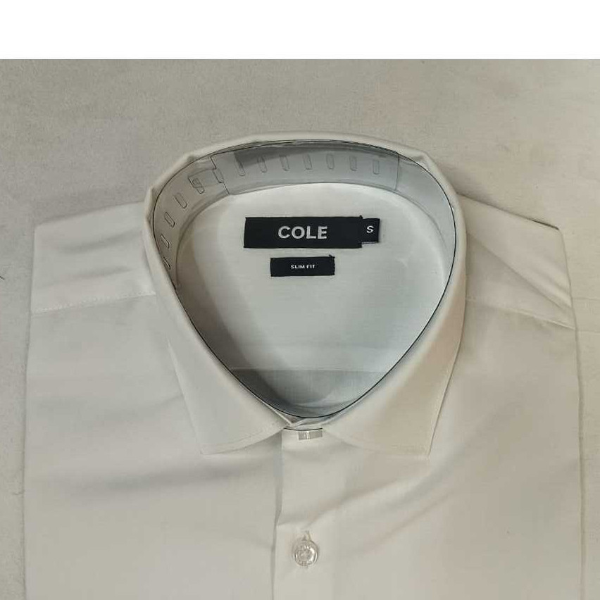 Kemeja Formal Pria Lengan Panjang Cole Slimfit Putih Polos Original Brand l Kemeja Pria