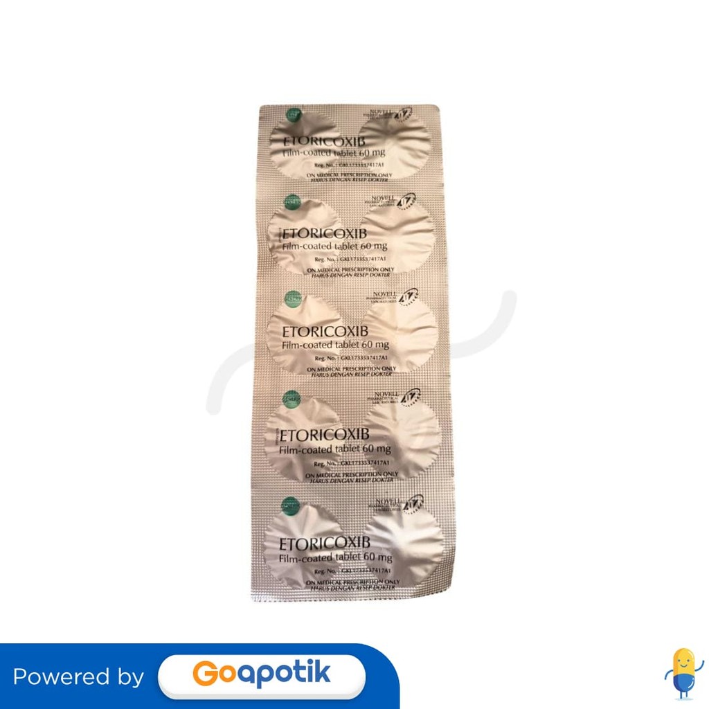 Etoricoxib Novell 60 Mg Strip 10 Tablet