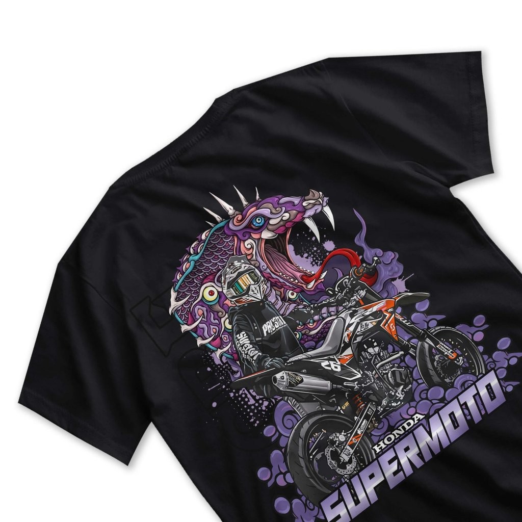 Kaos Honda Supermoto CRF Racing Baju Distro Motor Herex Tshirt Otomotif
