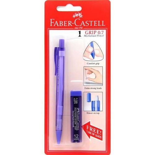 

Faber Castell grip Mechanical Pencil/pensil mekanik 0.7mm body transparant