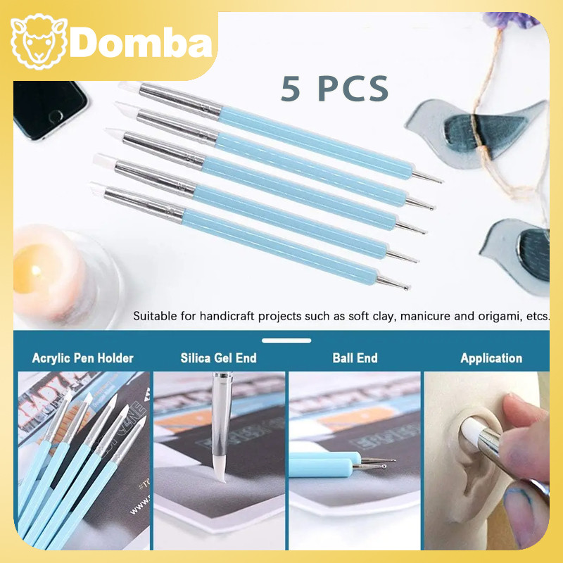 

（5PCS) Nail Art Tools/diy Clay Kit/clay Tools/clay Tools Set/peralatan Nail Art/alat Alat Nail Art Lengkap/alat Ukir Clay