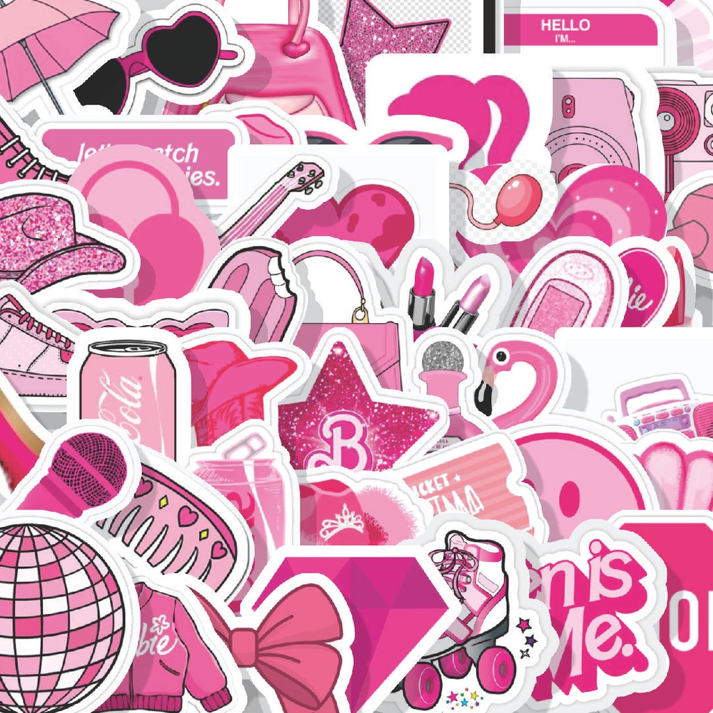 

Stiker Cutting Pack Stiker Pink Barbie Isi 100Pcs Series Aesthetic Lucu Keren Untuk Koper Bahan Vynil