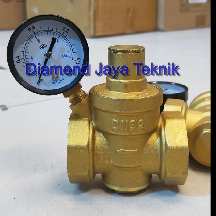 PRV 1.1/4" Inch Brass Kuningan DN32 / Pressure reducing Valve Drat Kuningan