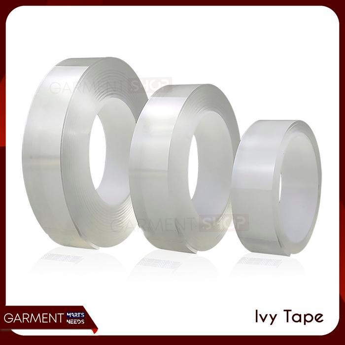 

[Produk Baru Berkualitas Garansi] Ivy Grip Tape Reusable Double Tape Multifungsi Adhesive Nano Tape - Kecil, 1 meter Paling Laris