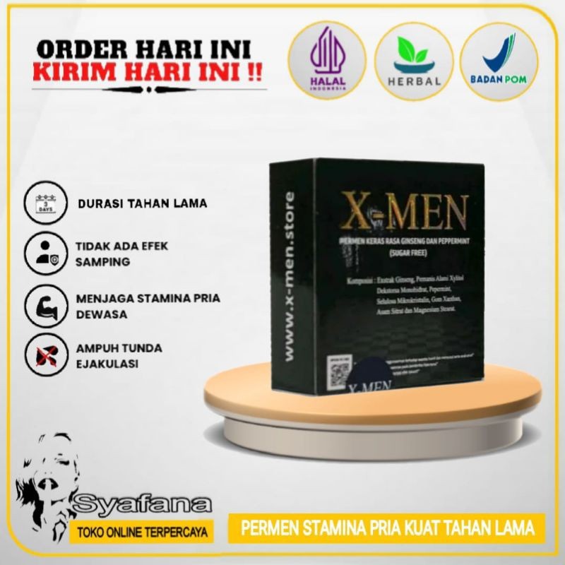 

PERMEN PREMIUM CANDY X-MEN ORIGINAL - PERMEN STAMINA PRIA 1BOX ISI 4PCS ASLI TOP