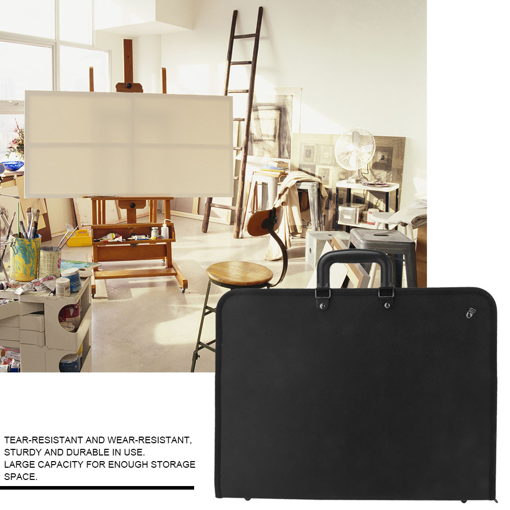 

PVC Portable Painting Plate Bag A3 Drawing Sketch Board Storage File Bag Document Carry Case