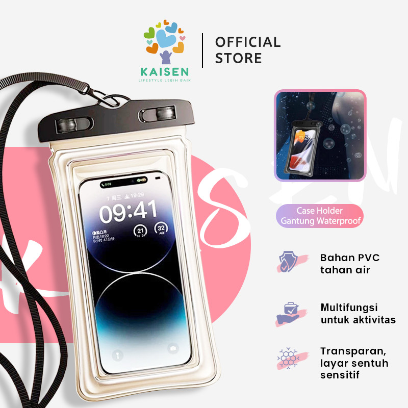 KAISEN Cover HP Anti Air Gantung / Holder Hp Motor Tas Waterproof Handphone / Holder Tas Gantung unt