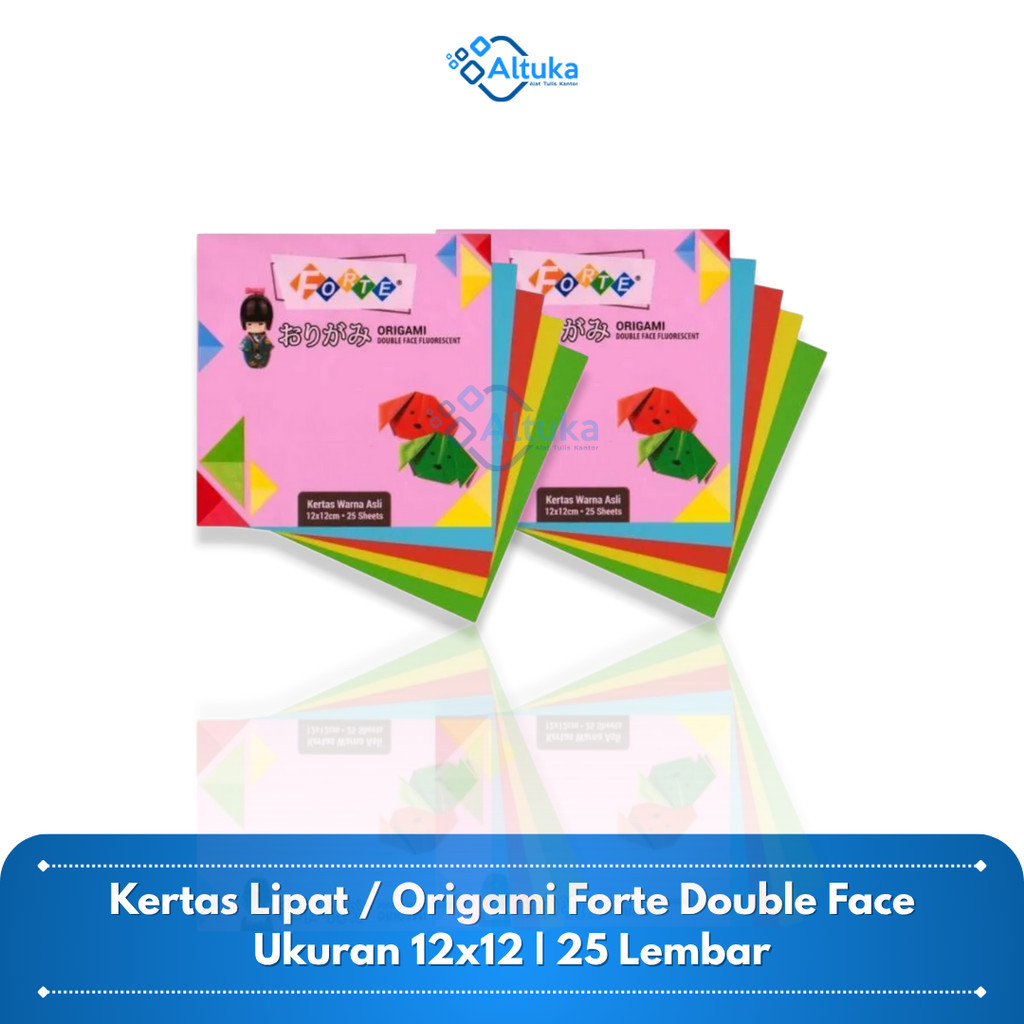 

(25 lembar) Origami / Kertas Lipat FORTE Double Face Ukuran 12x12