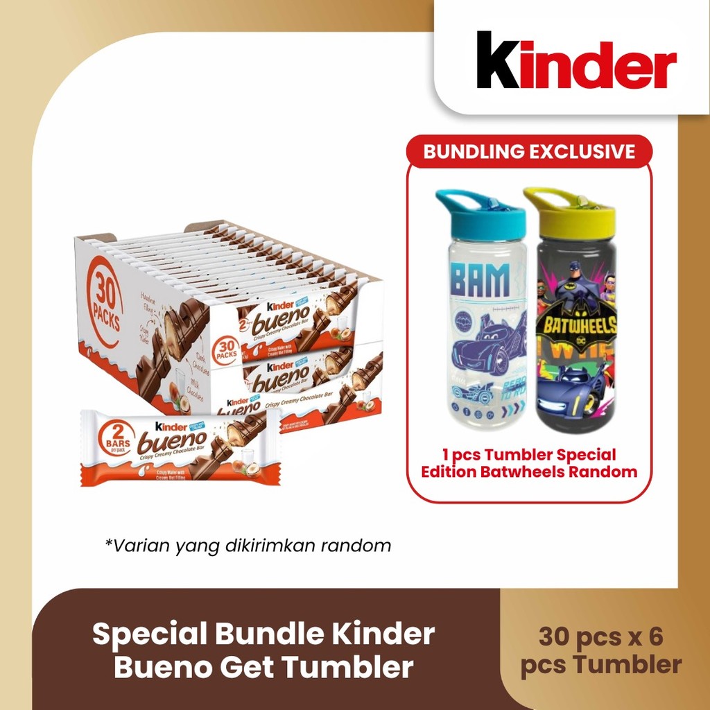 

Special Bundle Kinder Bueno 43gr - 1 Carton Get 6 Tumbler Special Edition