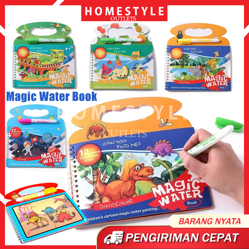 

Buku Gambar Pen Air Magic Water Book Buku Ajaib Belajar Mewarnai Edukasi Anak Buku Gambar Ajaib Anak