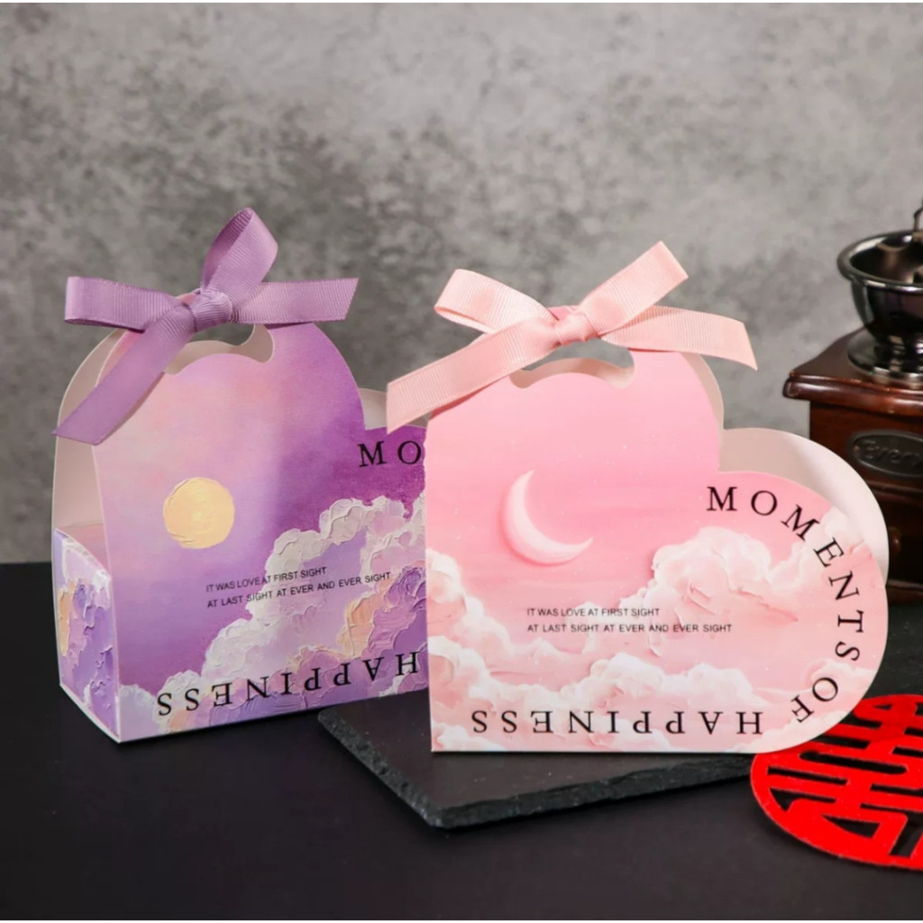 

3 PCS GIFT LOVE BOX KOTAK PAPERBAG PITA MEWAH TEBAL SOUVENIR HAMPERS WEDDING NIKAHAN ULANG TAHUN KOTAK LIPAT KEMASAN KADO