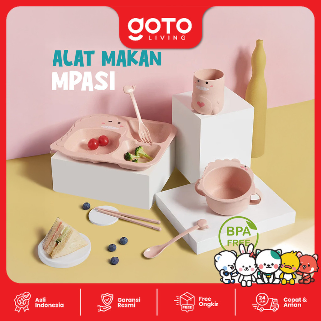Goto Finley Tableware Set Peralatan Tempat Alat Makan Piring Anak Bayi
