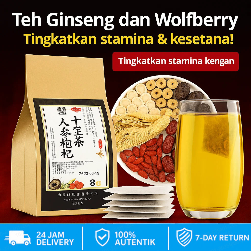 

❤️Beli 1 Gratis 1❤️Ginseng and Wolfberry Ten Treasures Tea/Teh Sepuluh Harta Ginseng dan Goji Teh Kesehatan Pria/Teh pelindung hati dan ginjal