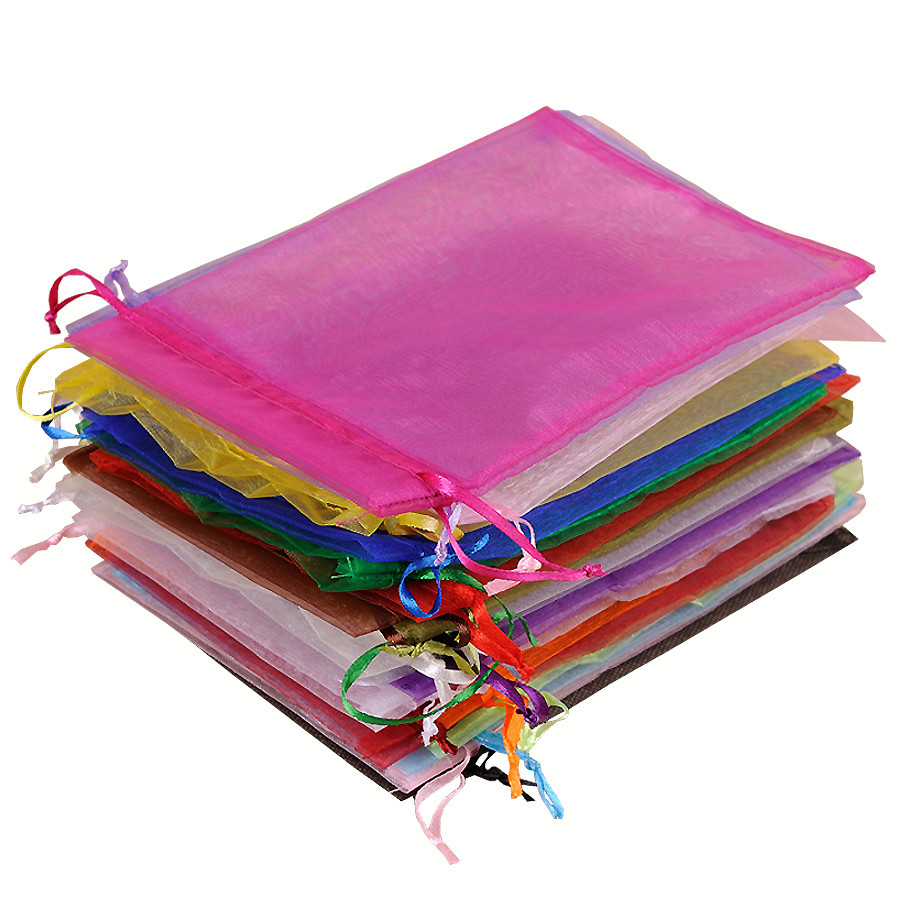

100Pcs Organza Bags 5x7cm Elegant Drawstring Pouches for Jewelry Packaging, Wedding Favors & Candy Gifts