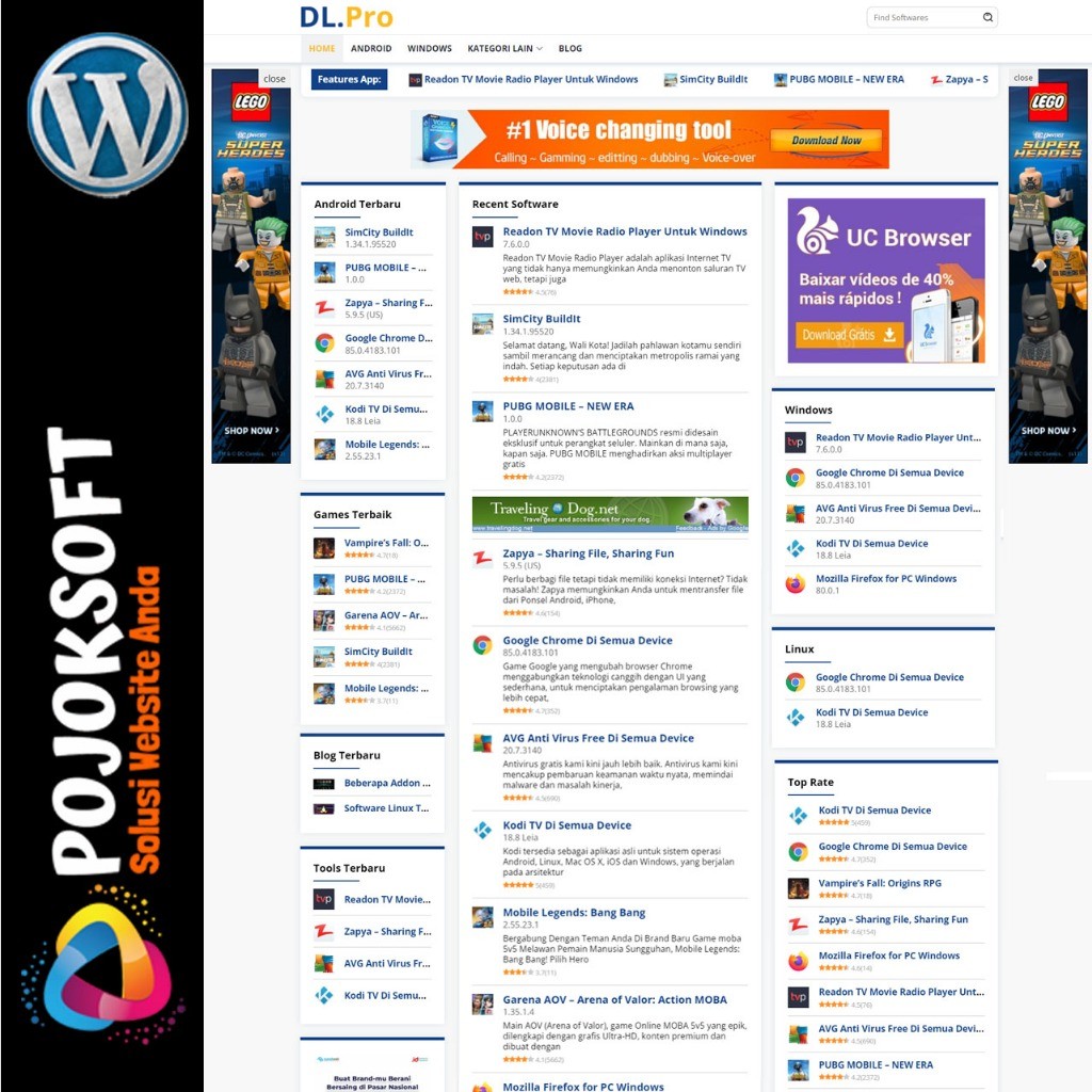 Dlpro Theme Wordpress Download + Playstore Auto Post  - Original Lisensi Lifetime by Idtheme