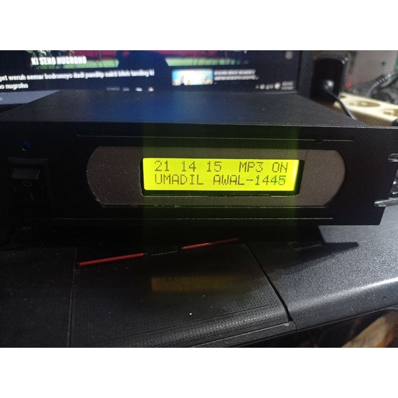 Jam Sholat JWS Auto Tartil Amplifier On Off - Mesin Jam Bunyi Lonceng - Mesin Adzan Qiroah- Display 