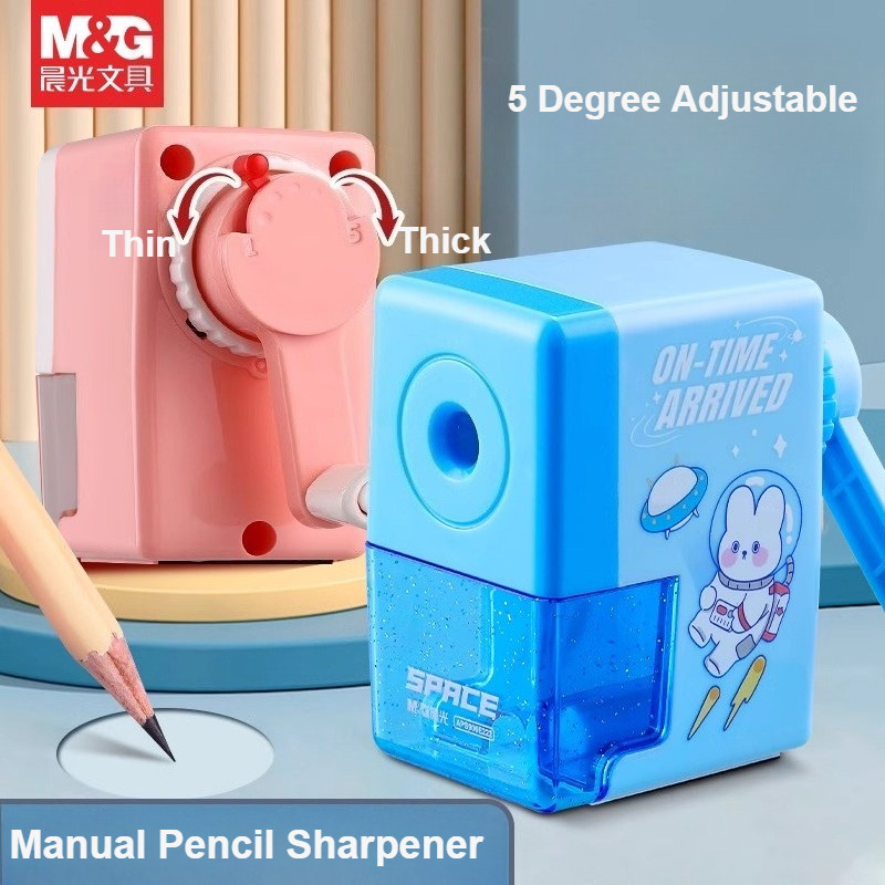 

1pc Manual Pencil Sharpener - Hand Crank Adjustable Cute Sharpener with Safety Blade for Colored Pencils, Durable for Students