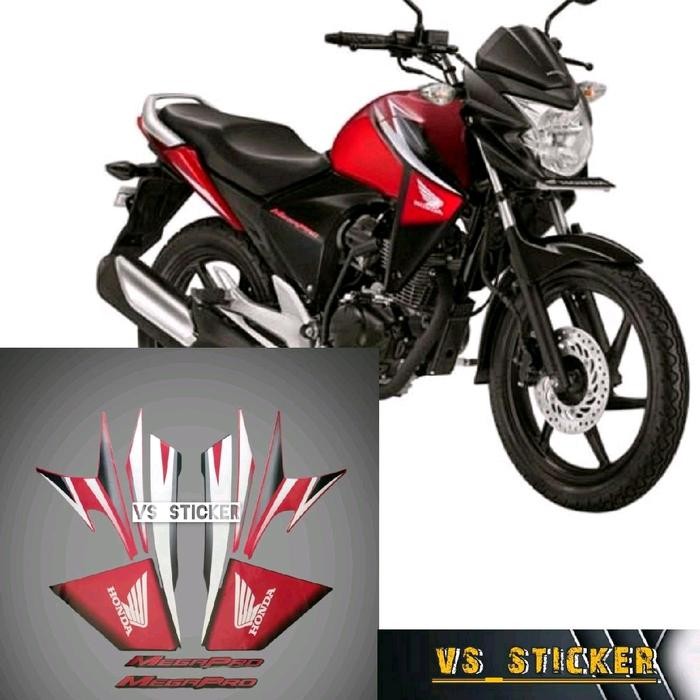 READY STRIPING LIST STANDART MOTOR HONDA MEGA PRO 2012 2013 MERAH HITAM PUTIH Motorcycle Aksesoris -