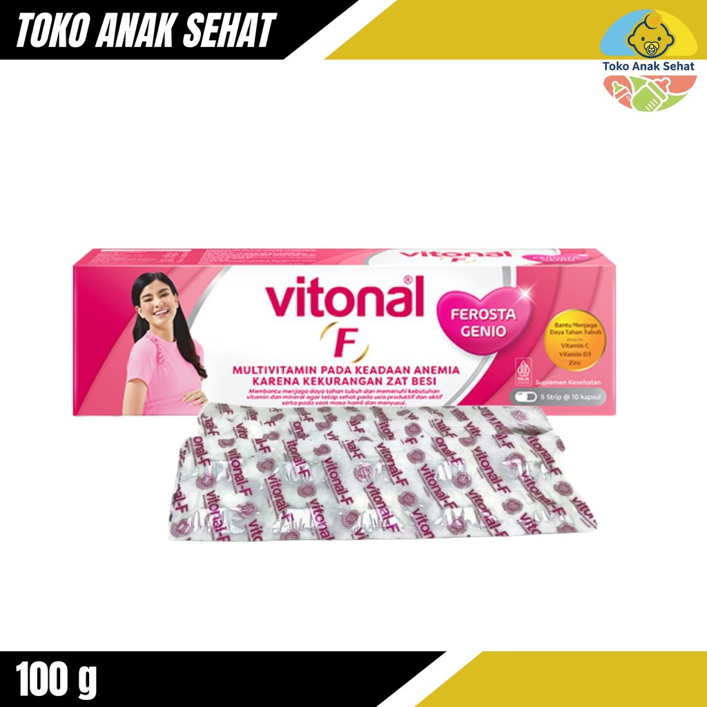Vitonal F Multivitamin untuk Kekurangan Zat Besi Vitamin Mineral Ibu Hamil Menyusui  Anak Sehat