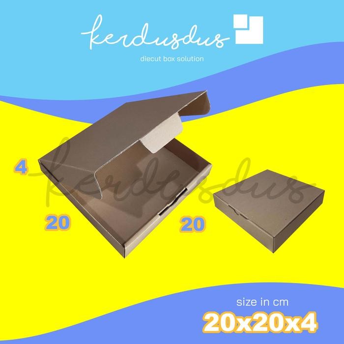 

20x20x4 cm kardus carton box diecut pizza kue packing packaging