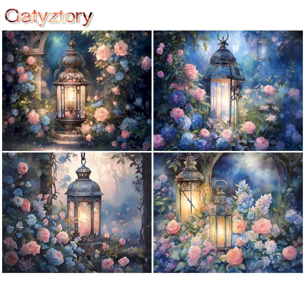 

CHENISTORY Flower Oil Painting By Numbers Complete Kit Paint By Numbers Hand Painted For Home Wall Decor Unique Gift 40x50cm