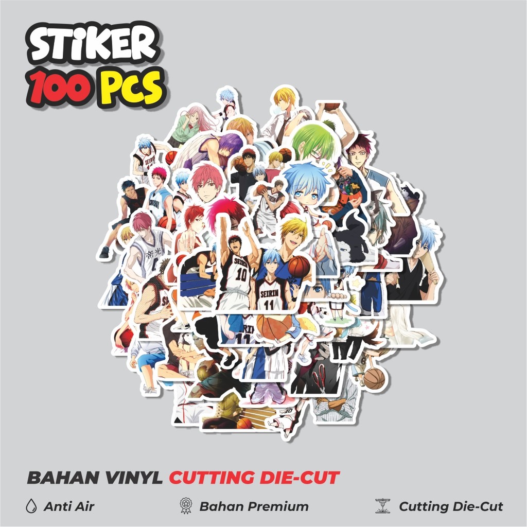 

Terbaru! 50 pcs Stiker Anime Series Kuroko's Basketball Character Mix 1 Dekorasi Lucu Kreatif untuk Notebook, Skateboard, HP