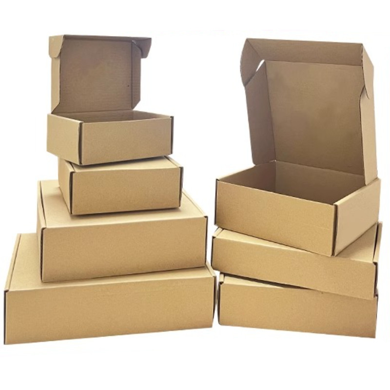 

10-20pcs Super Hard Brown Multi-size Brown Carton Packaging Wedding Party Gift Chocolate Candy Event Gift Box