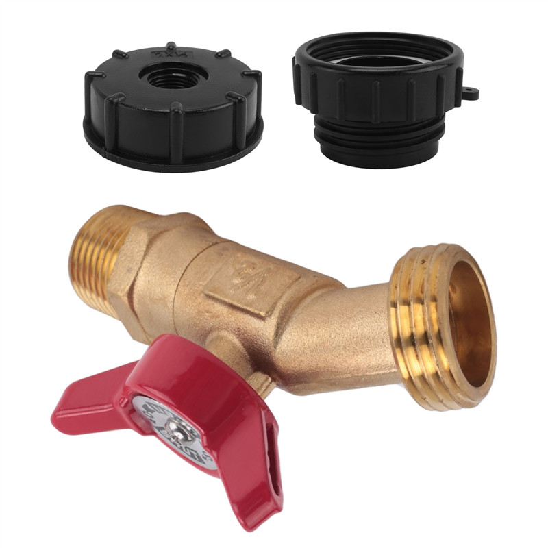 The New IBC Tote Fitting,275-330 Gallon IBC Tote Tank Adapter Fine Thread Tote Valve,Lead-Free Brass