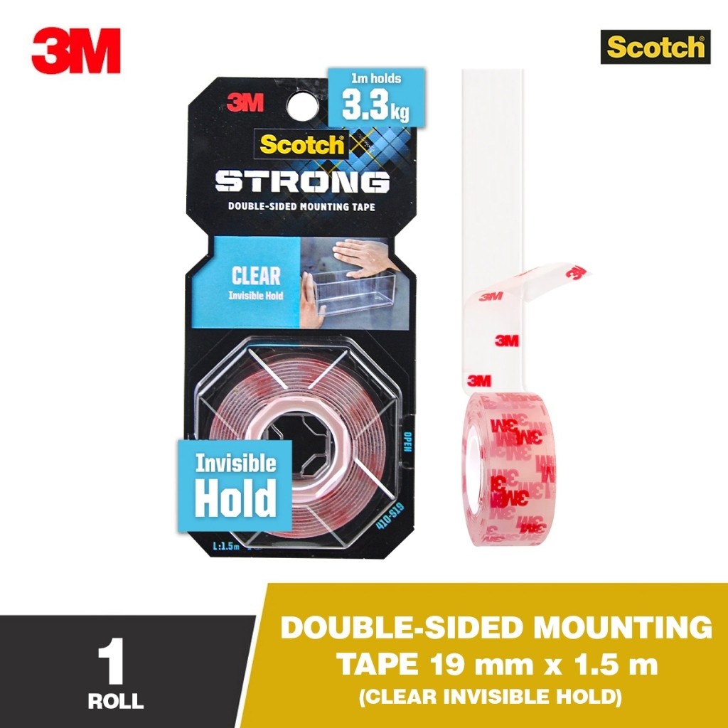 

JAMIN MURAH !!!DOUBLE TAPE 3M SCOTCH CLEAR 410-S19 PERMANENT MOUNTING TAPE ++++(BISA LANGSUNG ORDER)