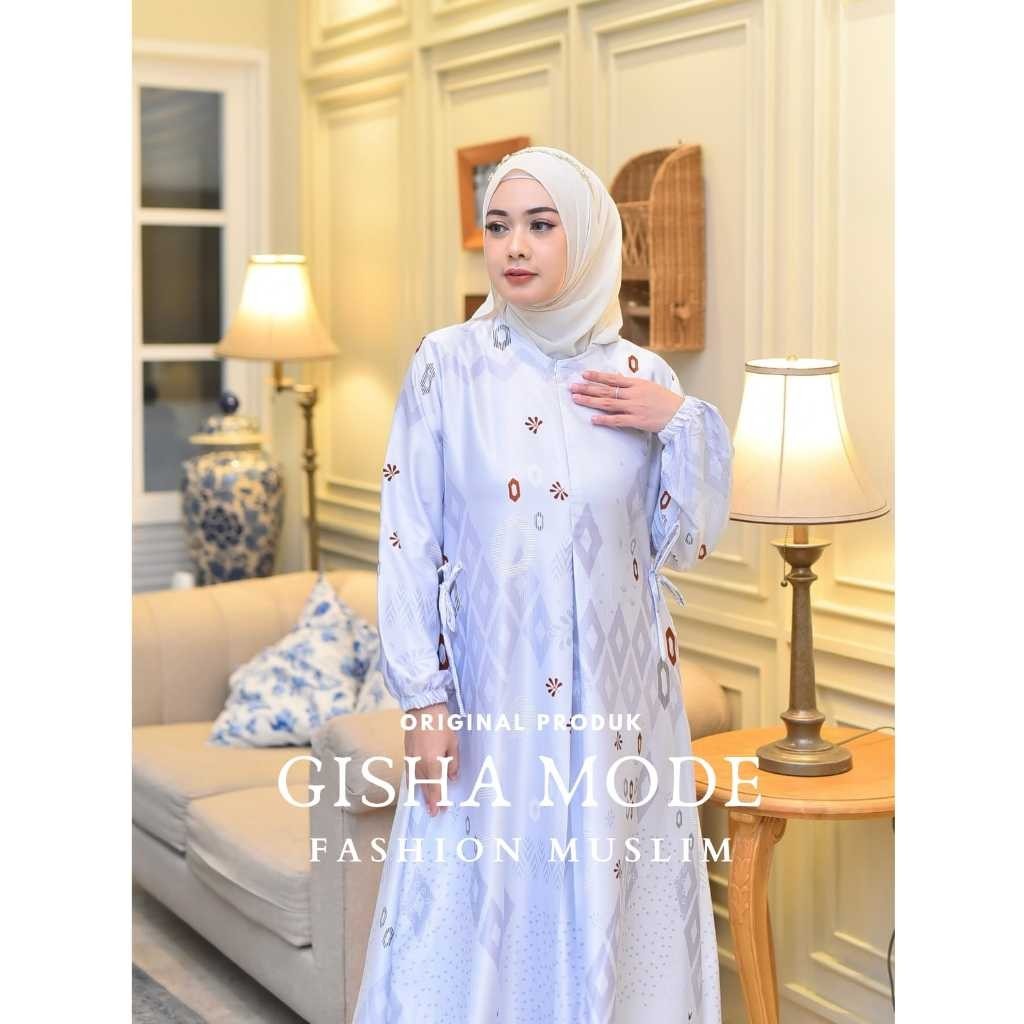 Gamis BRESYA Silk Premium Terbaru |Gamis Motif Bunga Terbaru | Gamis Motif Etnik Silk Premium|Gamis 