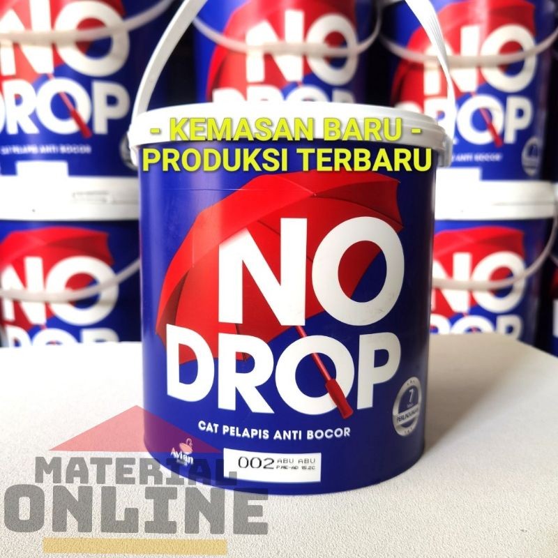 NO DROP 4Kg 4 Kg Galon NoDrop Cat Pelapis Anti Bocor Abu Muda Putih Merah Coklat Biru Kuning Mocca H