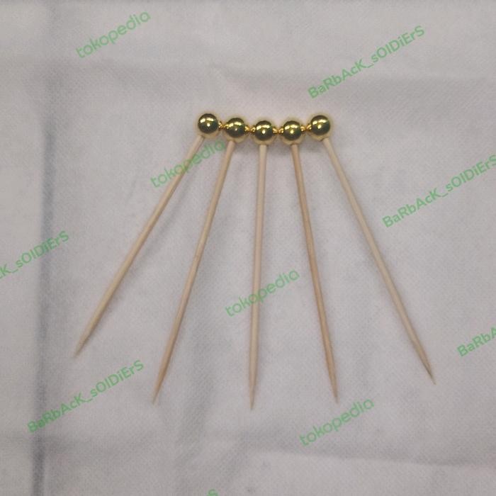 

Skewer Bambu gold Mutiara 50pcs - 10