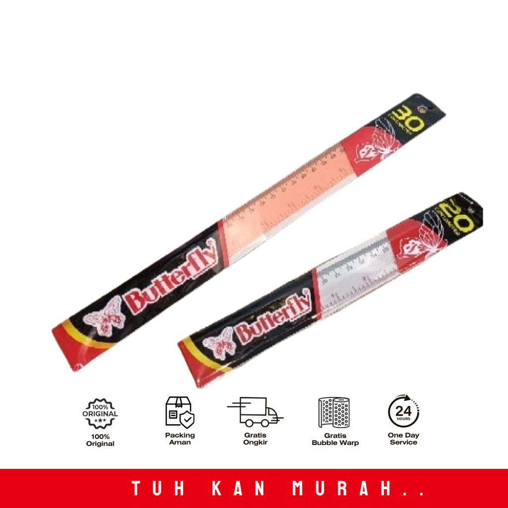 

PENGGARIS BUTTERFLY RULER BENING 20CM