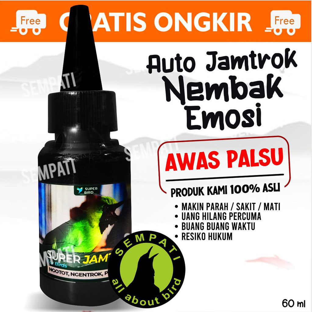 SEMPATI Super Jamtrok Jam Trok Vitamin Burung Cucak Ijo Ngotot Ngentrok Suara Ngeplong Rajin Bunyi D
