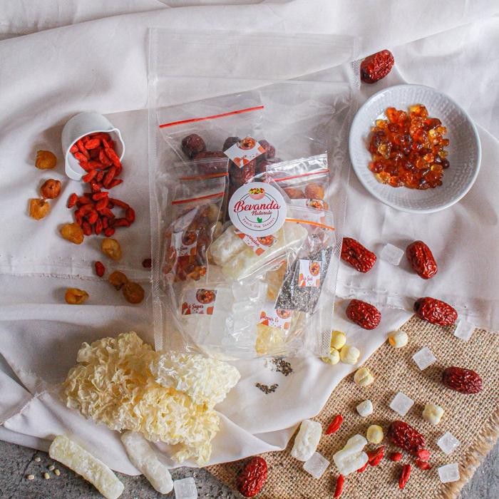 

Paket BESAR 440gr Peach Gum Dessert EXTRA Snow bird nest - 11 bahan