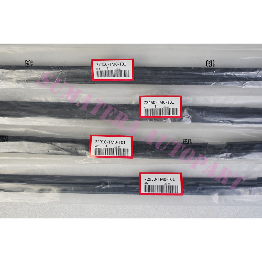 Terlaris Pelipit Karet Kaca Weather Strip Karet Kaca Pintu Luar 1Set 4 Pintu Depan Belakang Kanan Ki