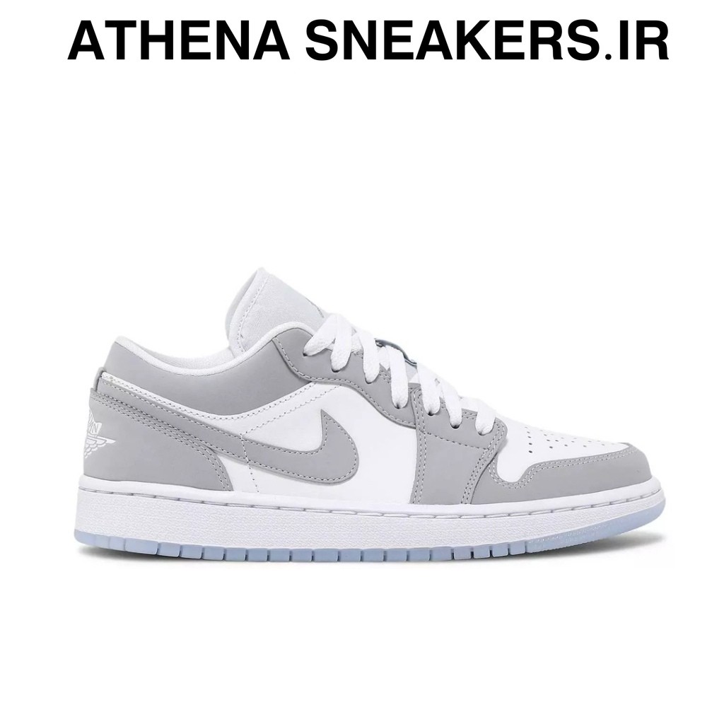 Sepatu Air Jordan AJ 1 Low White Wolf Grey BNIB Original