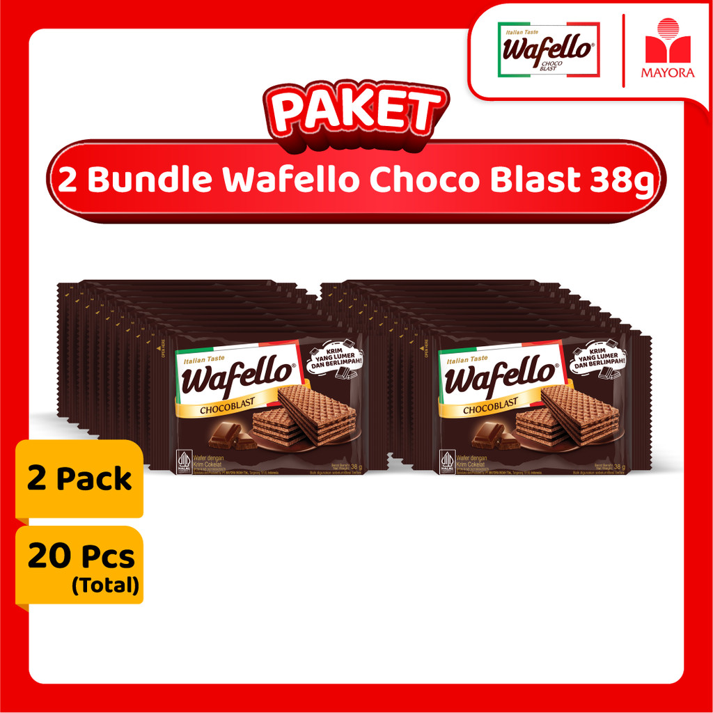 

Paket 2 Bundle Wafer Wafello Choco Blast 38 Gram