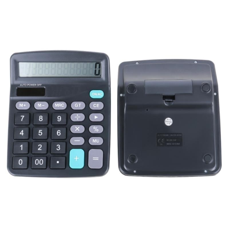 

2025 New Big Buttons 12-Digit Standard Electronic Calculators Solar Battery Calculator
