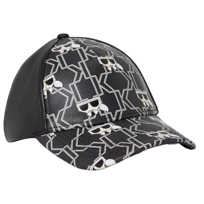 Karl Lagerfeld Monogram Kocktail Black Cap / Topi Branded Original