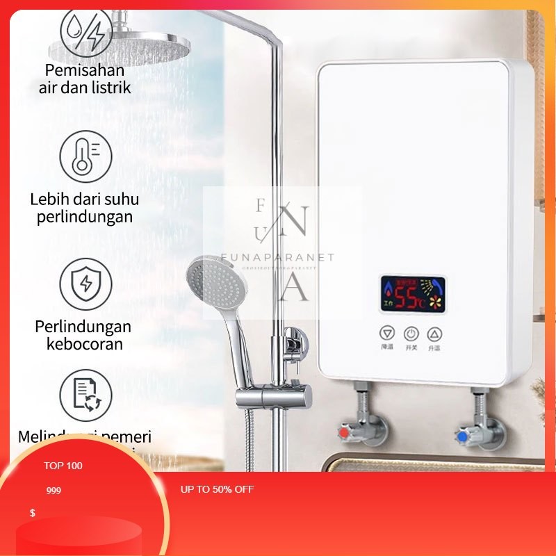 Pemanas Air Pancuran Kamar Mandi /Pemanas air listrik instan yang dipasang di dinding/Water heater/p