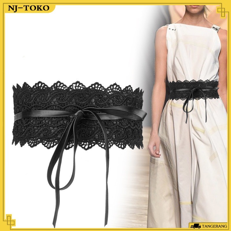 Belt Lebar Wanita Ikat Pinggang Fashion Tali Pinggang Renda / Ikat Pinggang Wanita Perempuan Lebar B