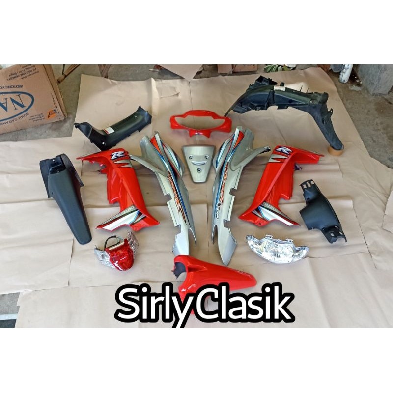 Cover Body Fullset Halus Kasar Plus Lampu Depan Belakang Suzuki Smash 110 Lama 2002 s/d 2006 Warna M