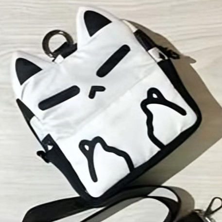 LITTLE PLEASURE Miung’s 3 in 1 Pouch Hitam | Tas Mini Multifungsi dengan Desain Kucing Lucu, Kekinia